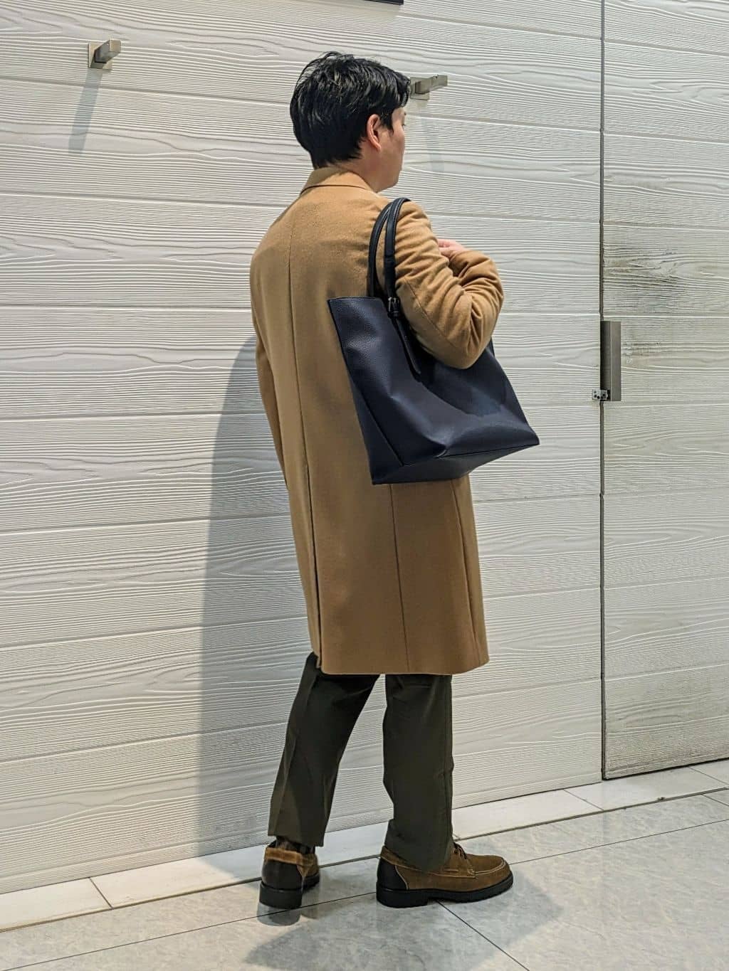 かずさんの「TAKEO KIKUCHI｜ウールカシミヤブレンド チェスターコート」を使ったコーディネート