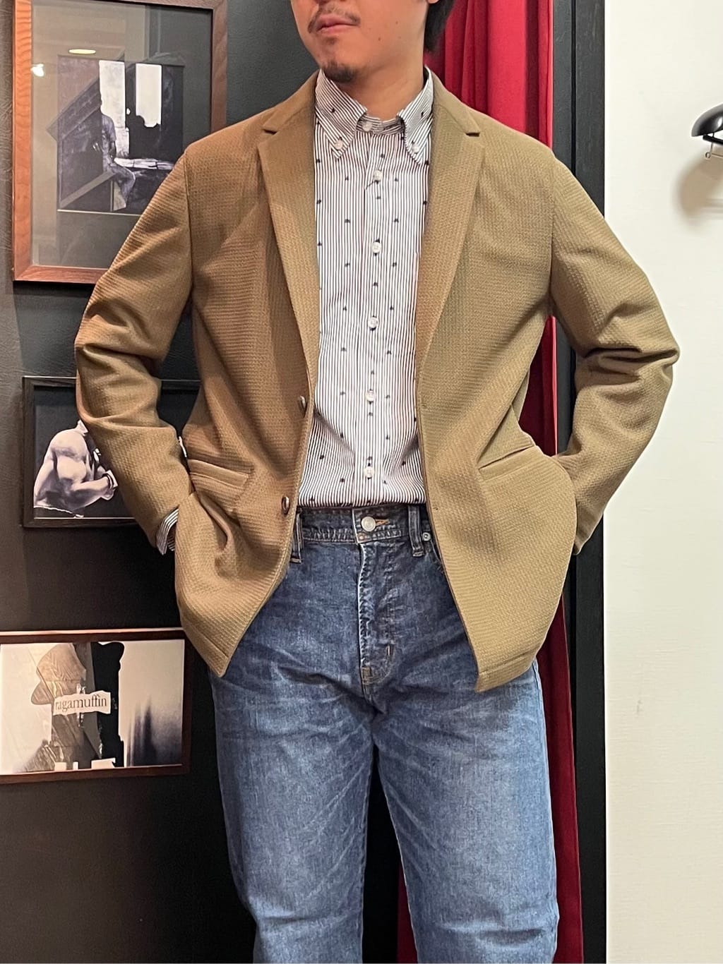 KUROさんの「TAKEO KIKUCHI｜【モンスターストレッチ】日本製 ウォッシュド デニムパンツ」を使ったコーディネート