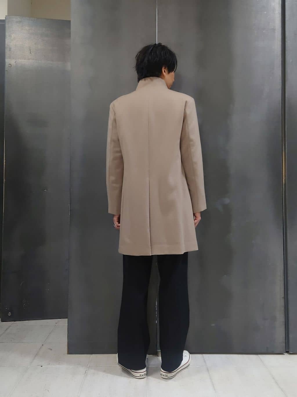 kawamuさんの「TAKEO KIKUCHI｜【ウールカシミヤブレンド】ビーバー調 スタンドカラー コート」を使ったコーディネート