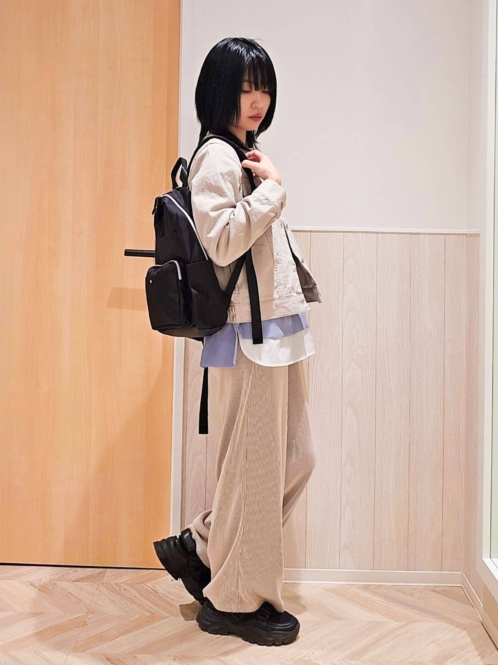 ＊yuki＊さんの「SHOO･LA･RUE｜◆【洗える】一枚で簡単こなれ見え スポンディッシュ 裾レイヤード風ニット」を使ったコーディネート