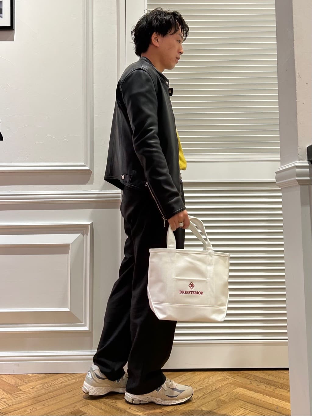 須田　慎二郎さんの「DRESSTERIOR｜【干場義雅&times;DRESSTERIOR】レザーライダースジャケット」を使ったコーディネート