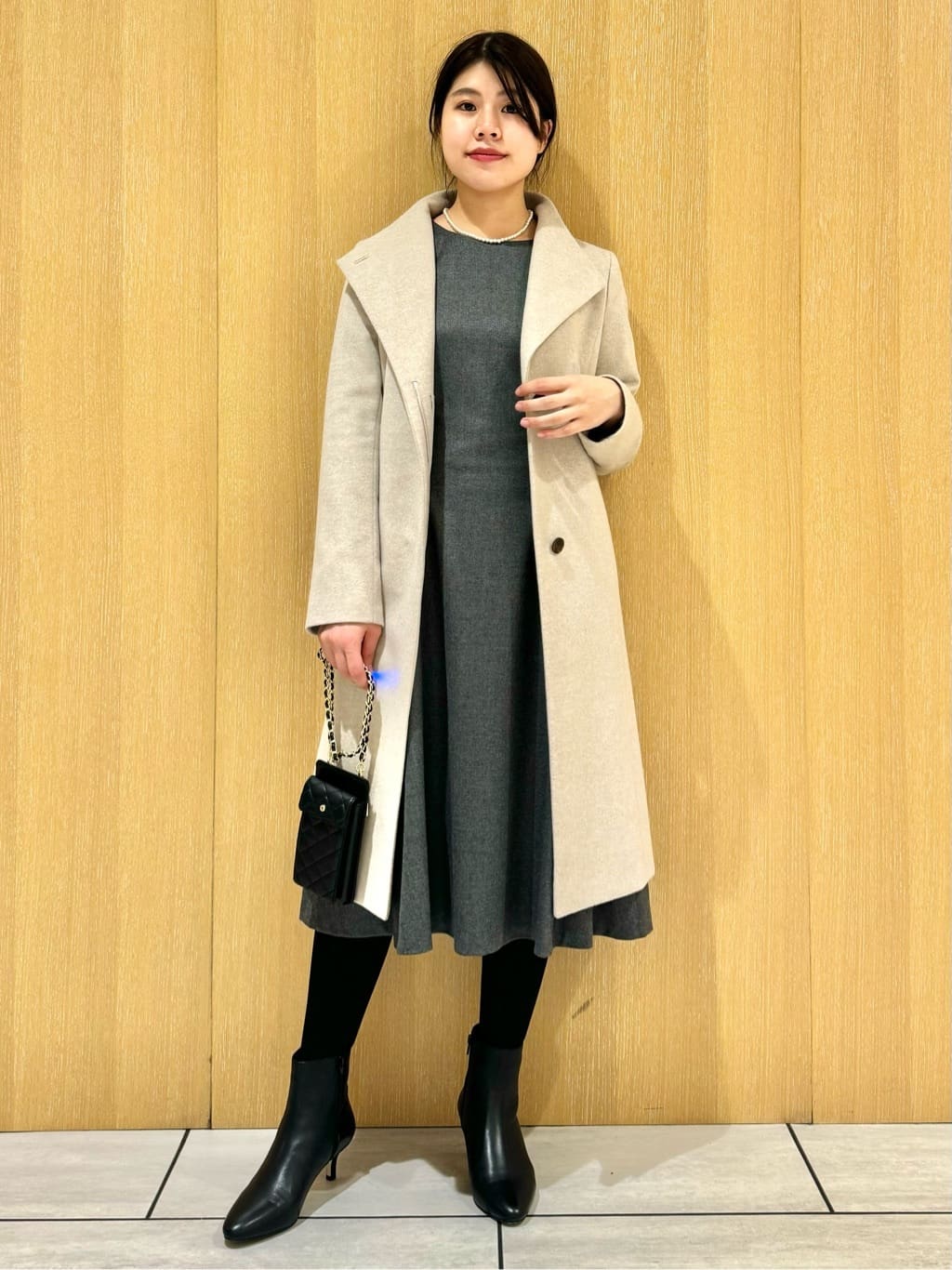 nanaさんの「UNTITLED｜【日本製／2WAY衿】スタンドカラー ロングコート」を使ったコーディネート