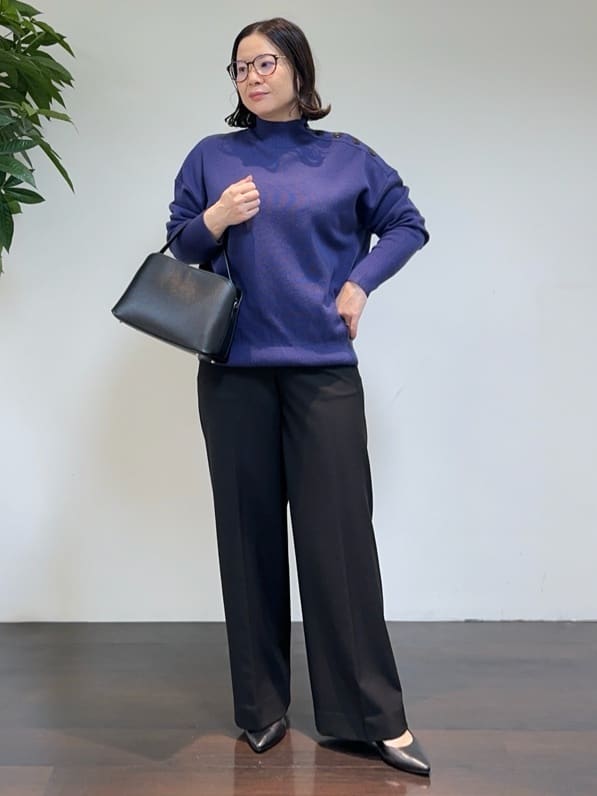 Asamiさんの「UNTITLED｜【日本製／2WAY衿】スタンドカラー ロングコート」を使ったコーディネート