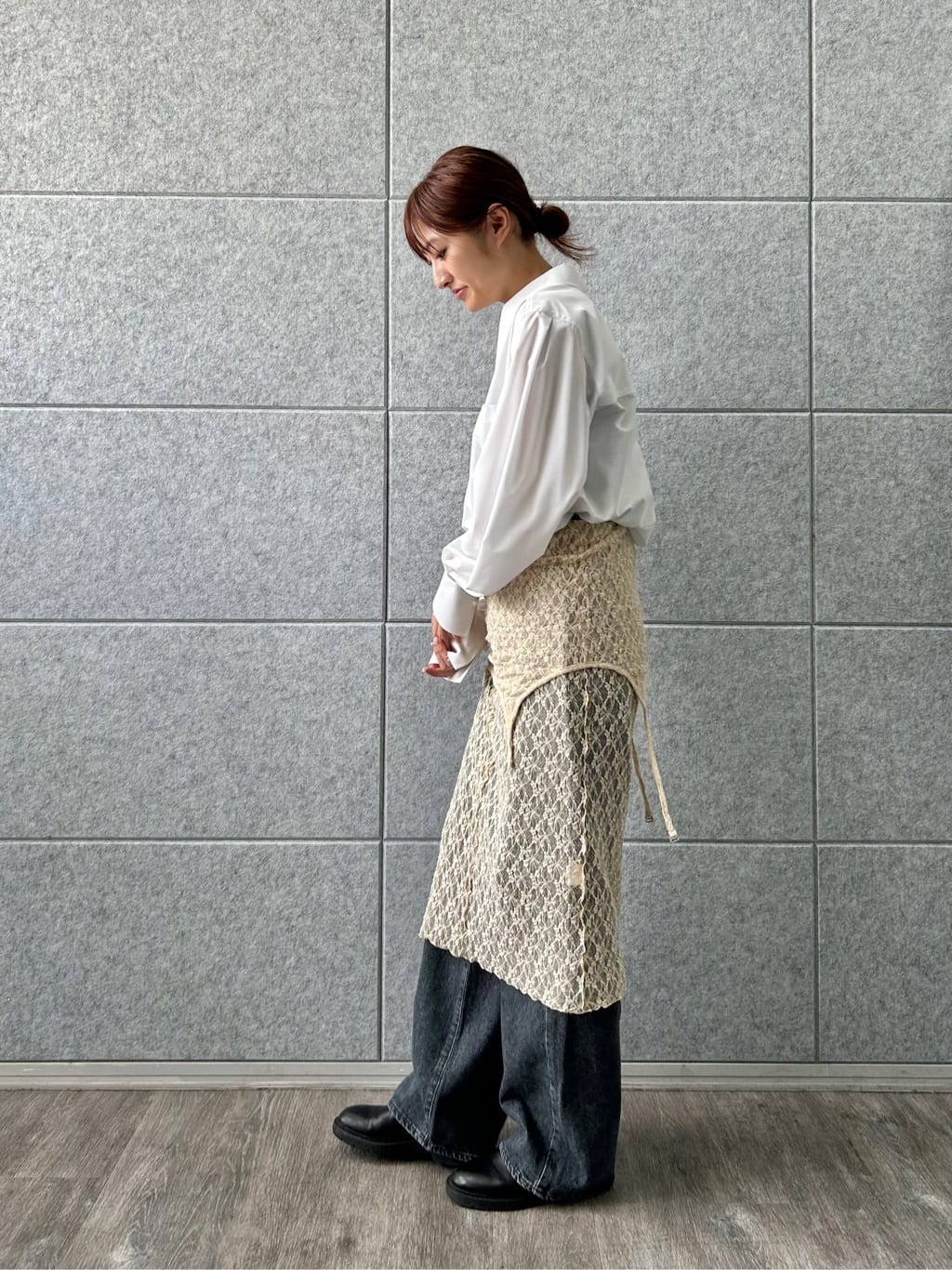 harunaさんの「CODE A｜stretch lace cami dress」を使ったコーディネート