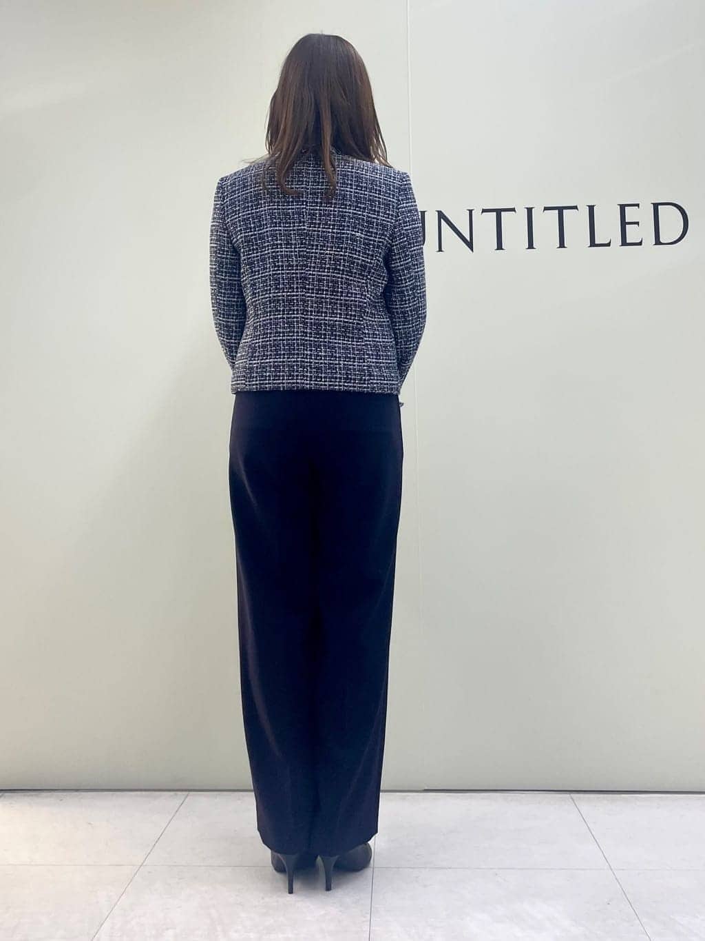 Sakaiさんの「UNTITLED｜◆【入卒/セレモニー/通勤】ラメツイード ノーカラージャケット」を使ったコーディネート