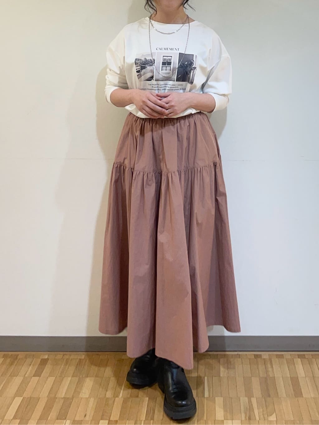 フナキさんの「UNTITLED｜◆【洗える/春の軽羽織り】ダンボール ノーカラーブルゾン」を使ったコーディネート