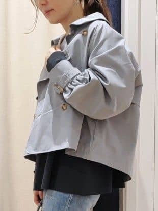 toyaさんの「Dessin｜◆【洗える】ショートトレンチジャケット」を使ったコーディネート