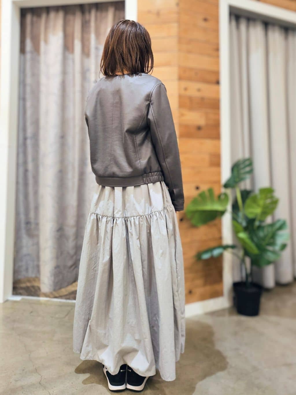  E.Yさんの「THE SHOP TK｜◆ノーカラーブルゾン」を使ったコーディネート