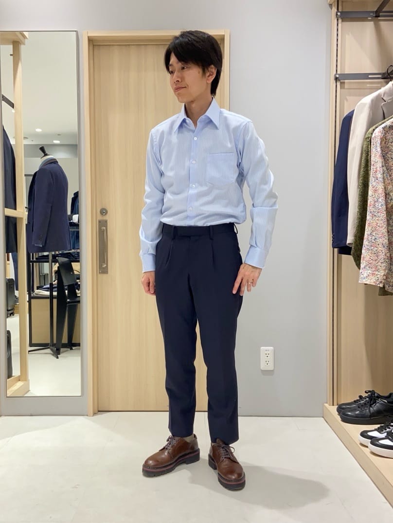わいずみさんの「TAKEO KIKUCHI｜【Made in JAPAN】ドビーストライプ ドレス シャツ」を使ったコーディネート