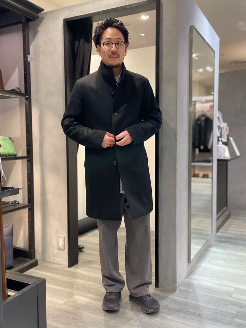 ritoさんの「TAKEO KIKUCHI｜【ウールカシミヤブレンド】ビーバー調 スタンドカラー コート」を使ったコーディネート