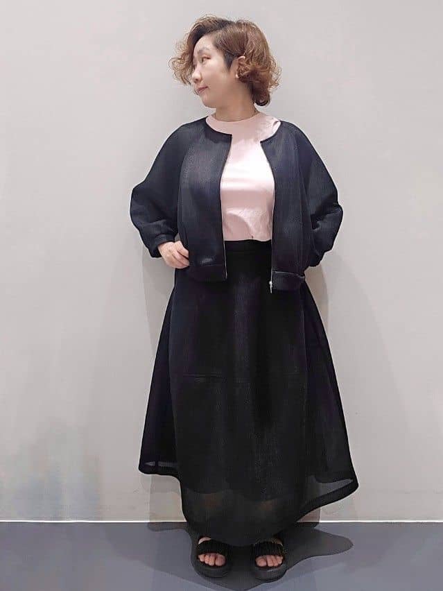 ゆきをさんの「OPAQUE.CLIP｜◆《5色展開／SS-LLサイズ》ベーシックTシャツ【UV／接触冷感／洗濯機洗い可】」を使ったコーディネート
