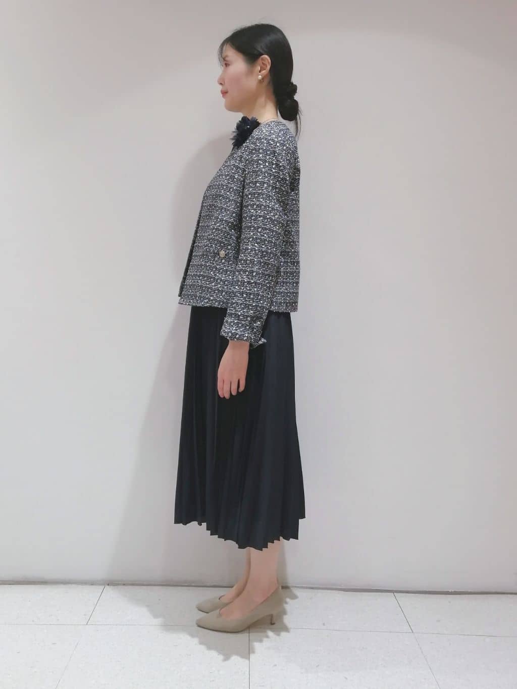 ayanoさんの「INDIVI｜◆【洗える】スタイルUPプリーツワンピース」を使ったコーディネート
