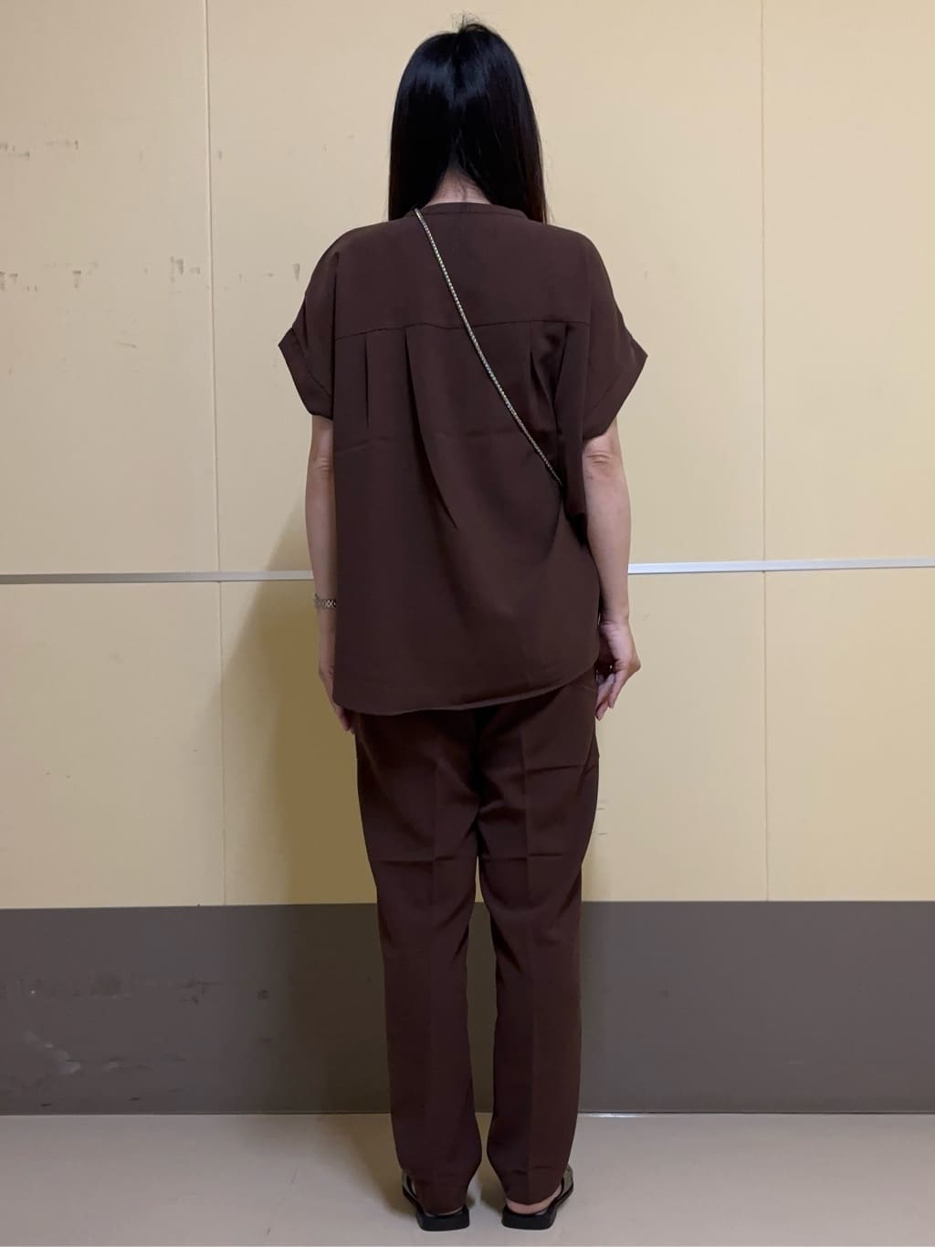 あきさんの「OPAQUE.CLIP｜《7色展開／SS-LLサイズ》ストレッチスキッパーブラウス／セットアップ対応【洗濯機洗い可／防シワ】」を使ったコーディネート