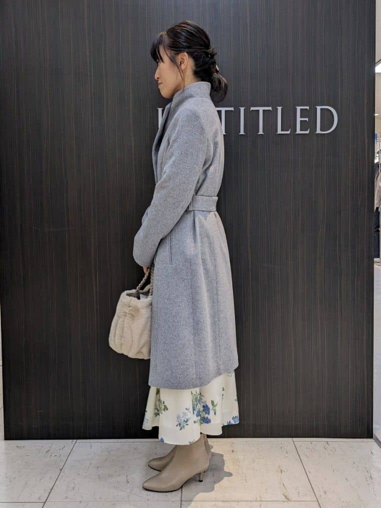 Rieさんの「UNTITLED｜【日本製／2WAY衿】スタンドカラー ロングコート」を使ったコーディネート