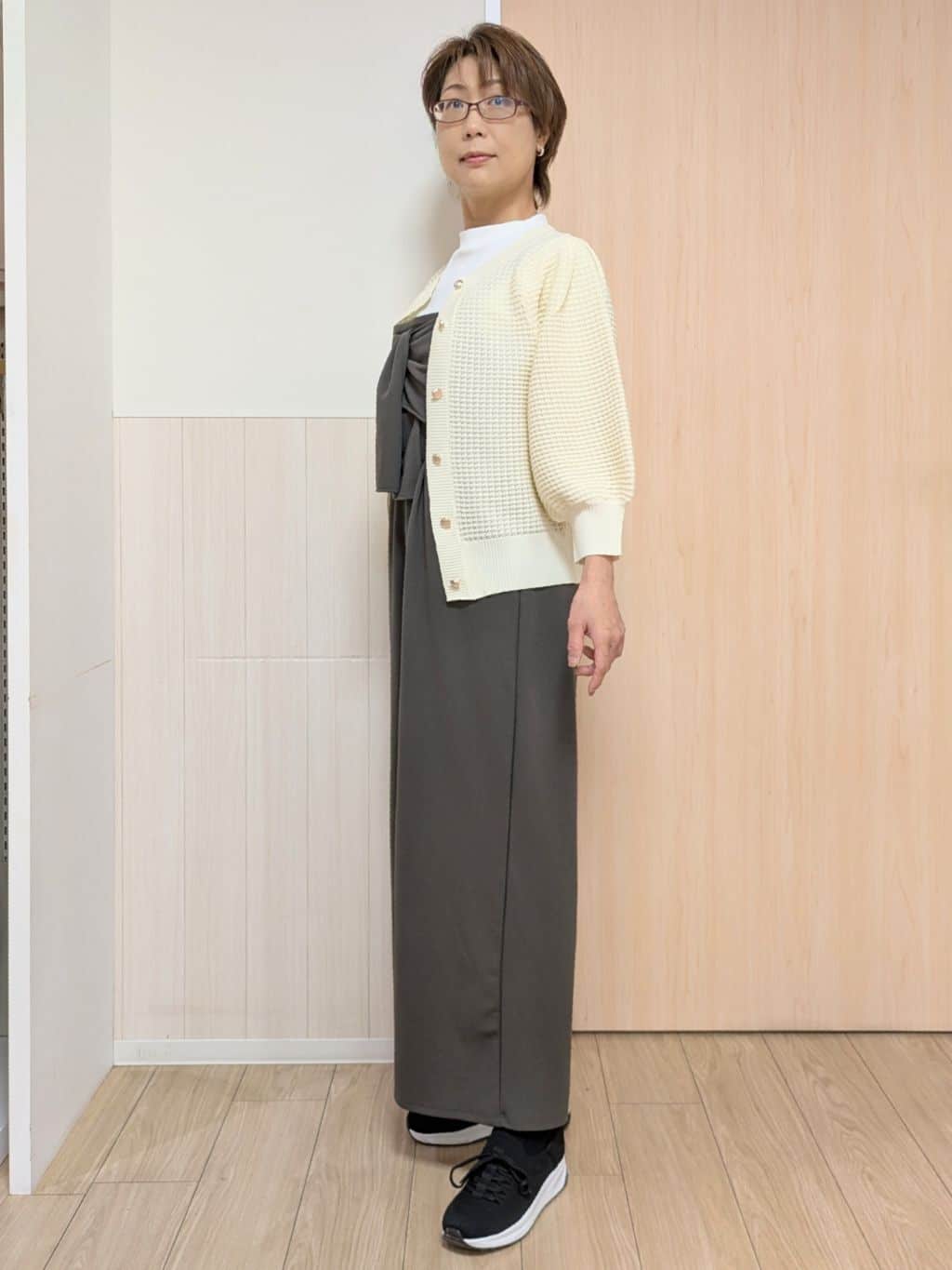 YuAさんの「SHOO･LA･RUE｜◆洗えるサッと履けるニットスニーカー」を使ったコーディネート