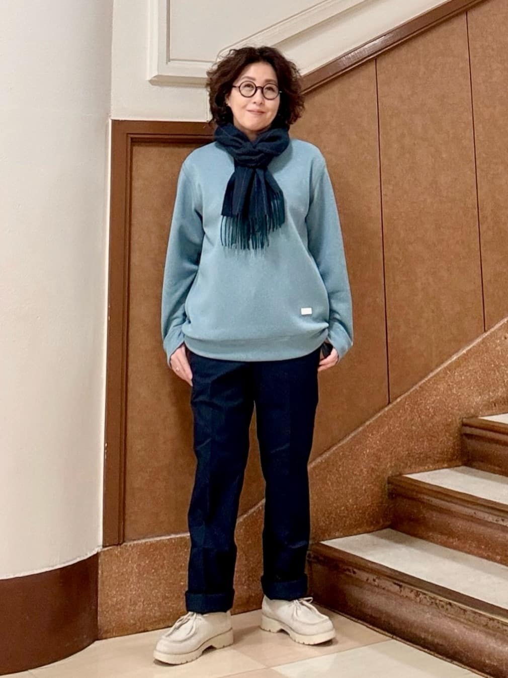 のぐみさんの「TAKEO KIKUCHI｜【オフィスカジュアル対応】ドレス チノパンツ」を使ったコーディネート