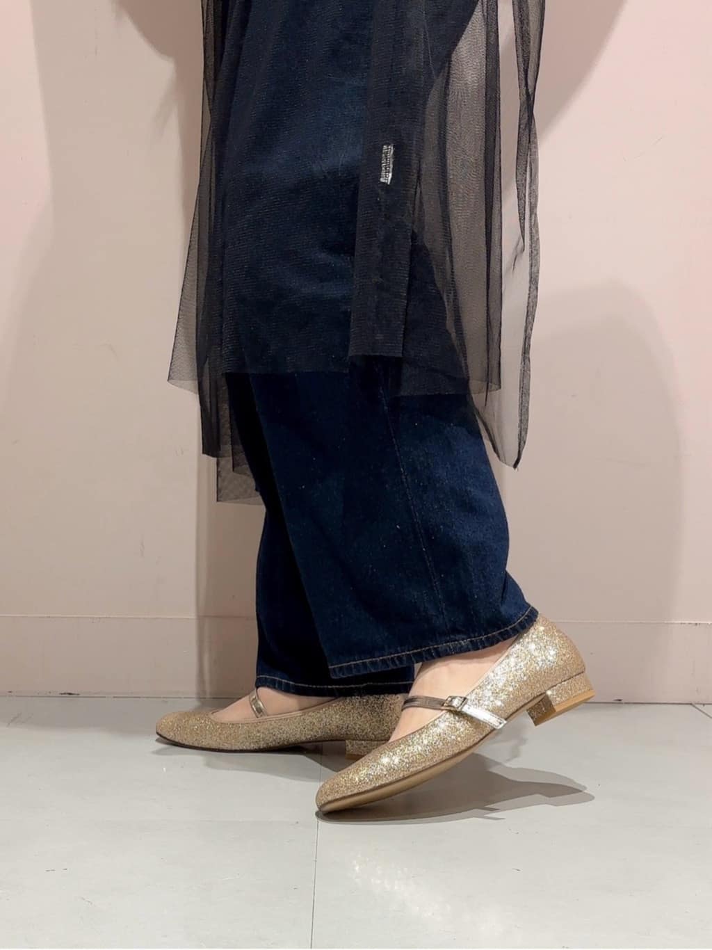 RINAさんの「ESPERANZA｜ローヒールストラップフラットシューズ」を使ったコーディネート