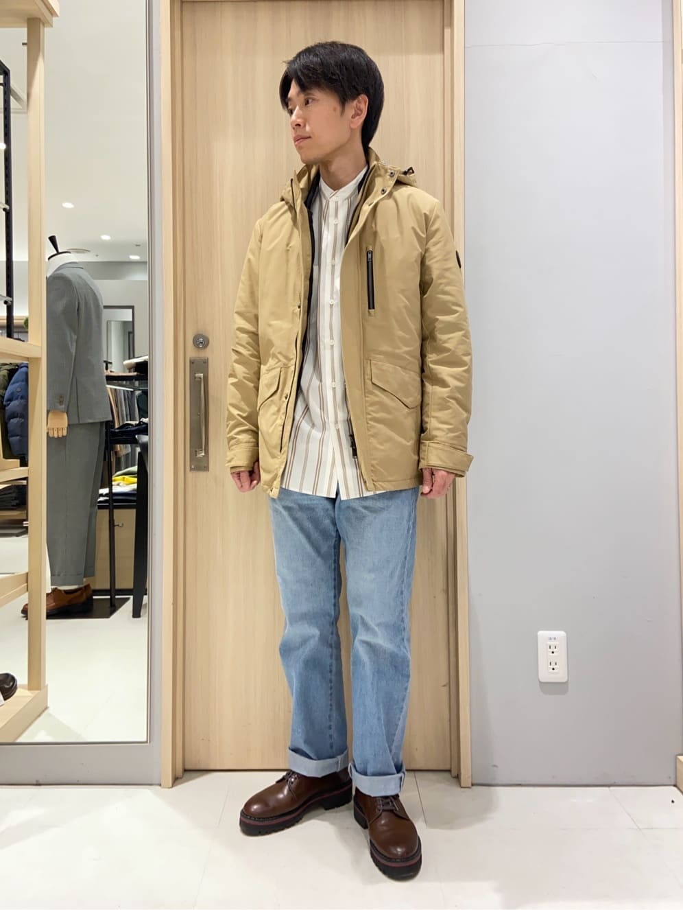 わいずみさんの「TAKEO KIKUCHI｜40ct&525 厚底プレーントゥシューズ」を使ったコーディネート