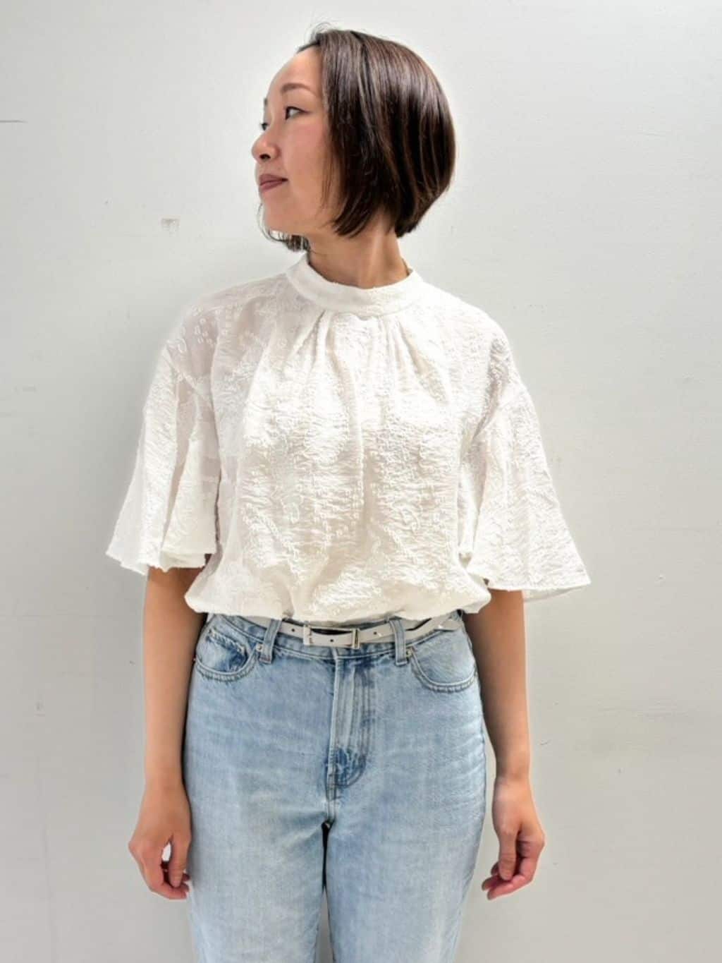 keikoさんの「COUP DE CHANCE｜【環境に配慮したデニム】細身デニムパンツ」を使ったコーディネート