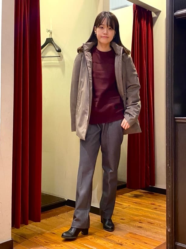 かわぴーさんの「TAKEO KIKUCHI｜【DOWN FABRIC】ダウンファブリック ドレスパンツ / セットアップ対応」を使ったコーディネート