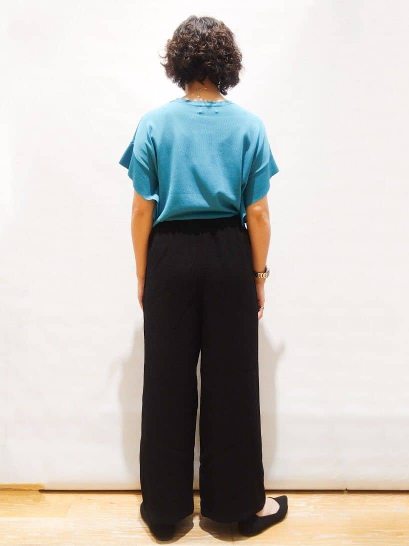 ぽんさんの「OPAQUE.CLIP｜◆フリルスリーブニット【UVケア／接触冷感／洗濯機洗い可／抗ピル】」を使ったコーディネート