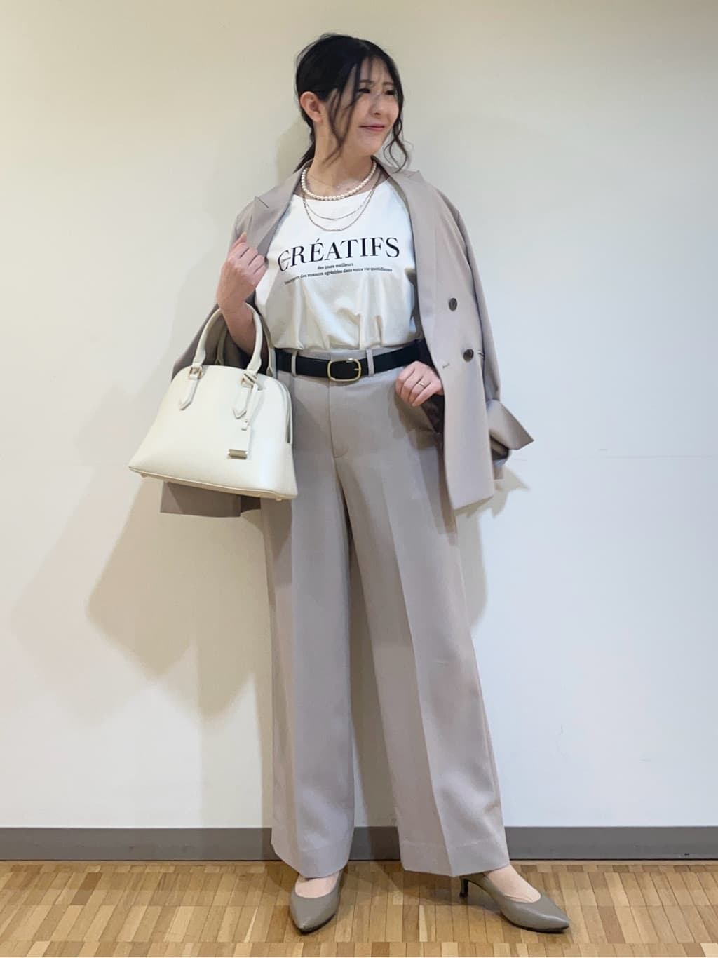 フナキさんの「UNTITLED｜◆【接触冷感/UV/セットアップ可能】ライトウェイト ワイドパンツ」を使ったコーディネート