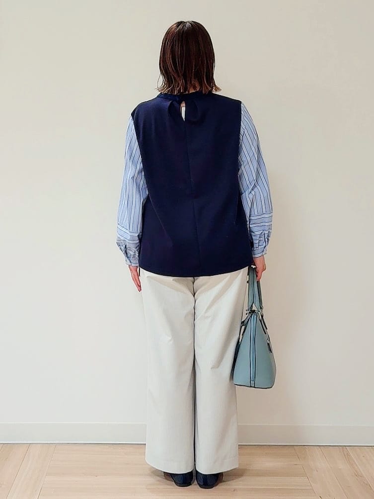 amiさんの「Reflect｜◆【夏SALE／E‐QUALITY／洗える】異素材ミックスプルオーバー」を使ったコーディネート