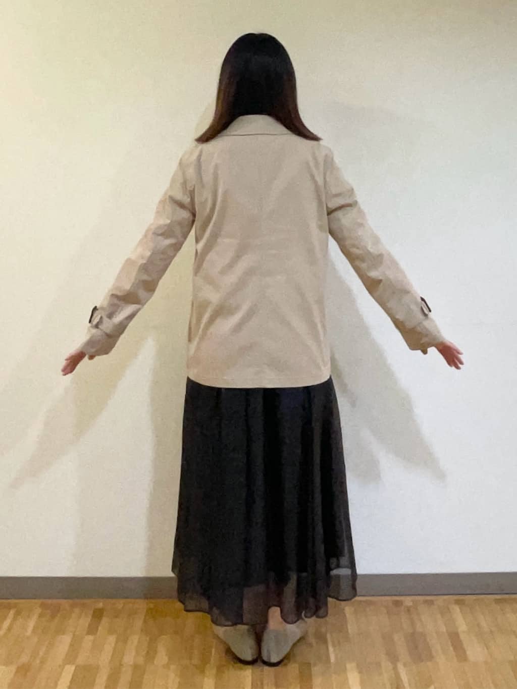 フナキさんの「UNTITLED｜◆【後ろウエストゴム/洗える】シアーローンロングスカート」を使ったコーディネート