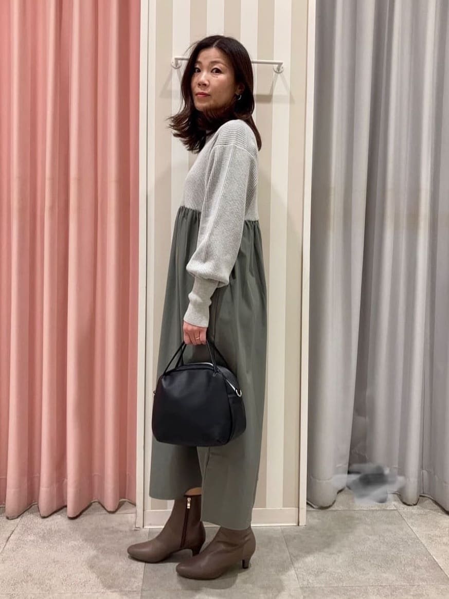 𝐂𝐡𝐢𝐢 &hearts;(ちー)さんの「SHOO･LA･RUE｜◆【S-LL】リブニットドッキングワンピース」を使ったコーディネート