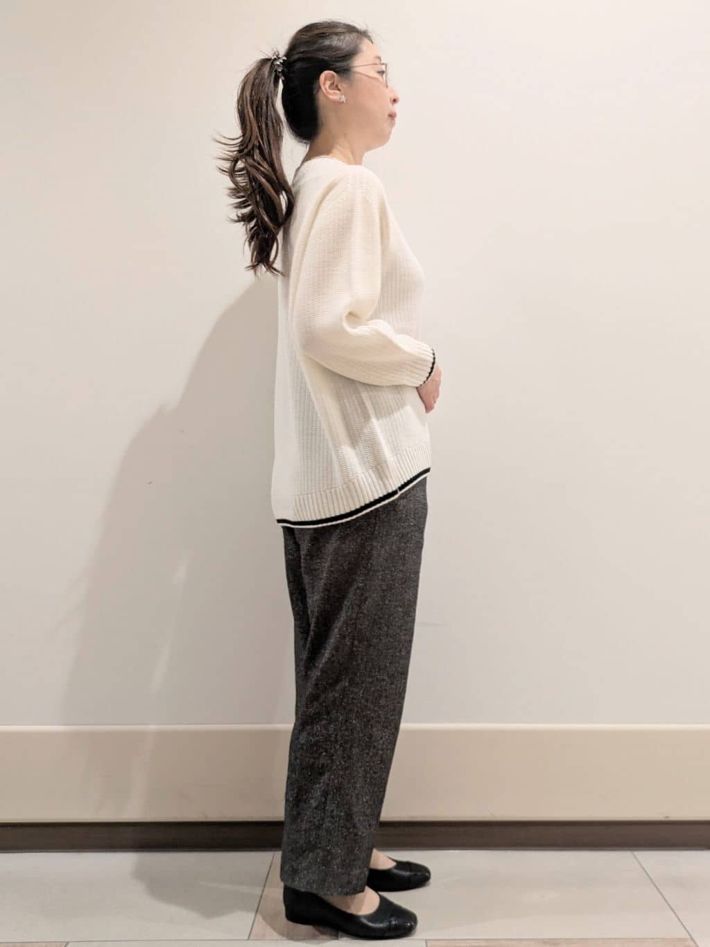 imamiさんの「Reflect｜◆【夏SALE／手洗い可／ホールガーメント（R）】ゆるシルエットニット」を使ったコーディネート