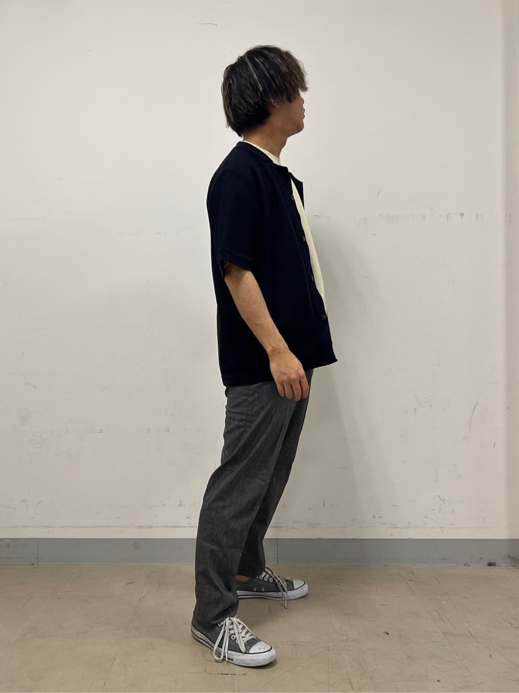 Hiroさんの「TAKEO KIKUCHI｜【抗菌防臭／5サイズ展開】ハイゲージポンチ Tシャツ」を使ったコーディネート