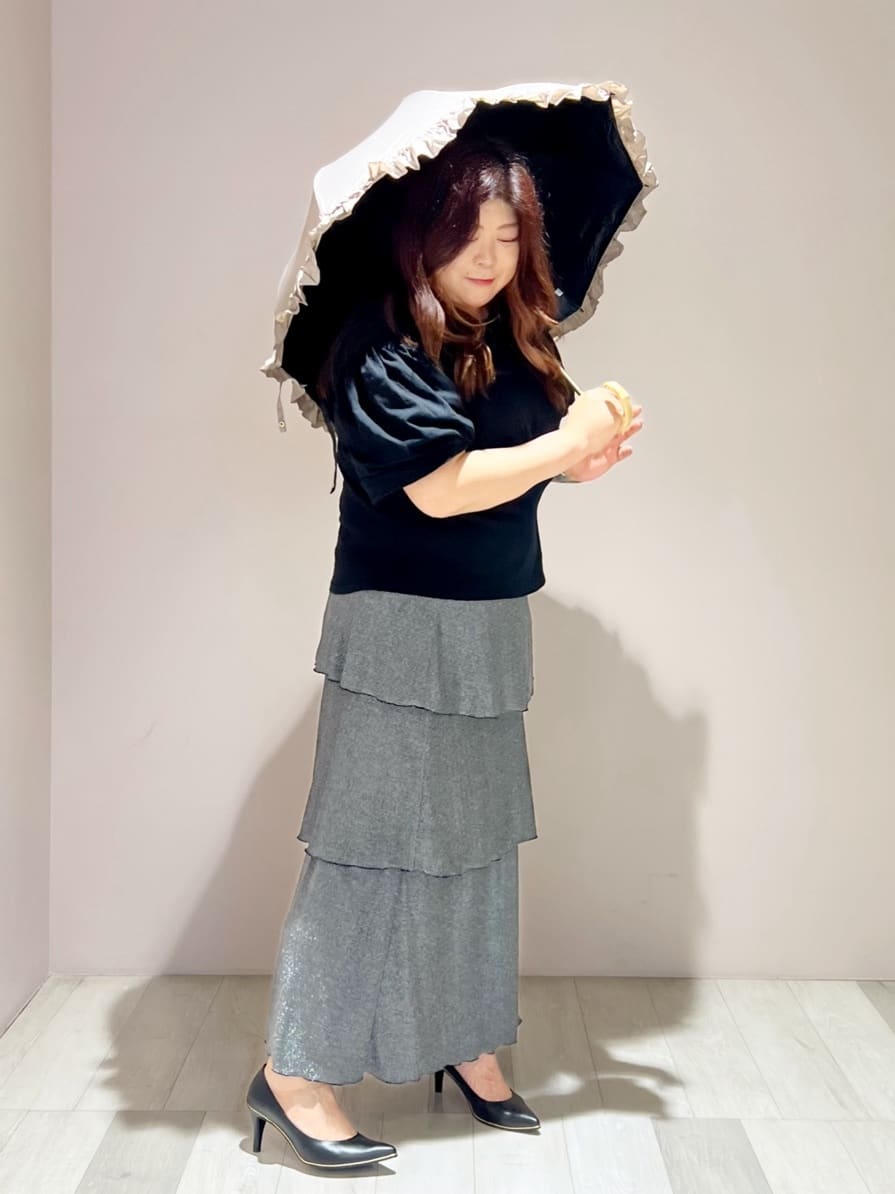 yumiさんの「ESPERANZA｜【12時間パンプス】約7.5㎝　歩きやすくて疲れにくい」を使ったコーディネート