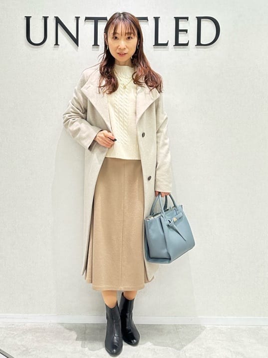 Miwaさんの「UNTITLED｜【日本製／2WAY衿】スタンドカラー ロングコート」を使ったコーディネート