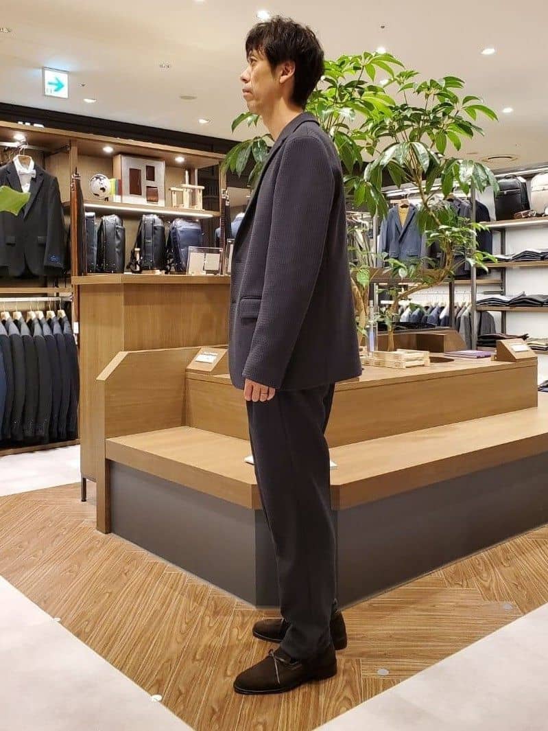 ishidaさんの「TAKEO KIKUCHI｜【抗菌防臭】クロスウィーブ ジャケット」を使ったコーディネート