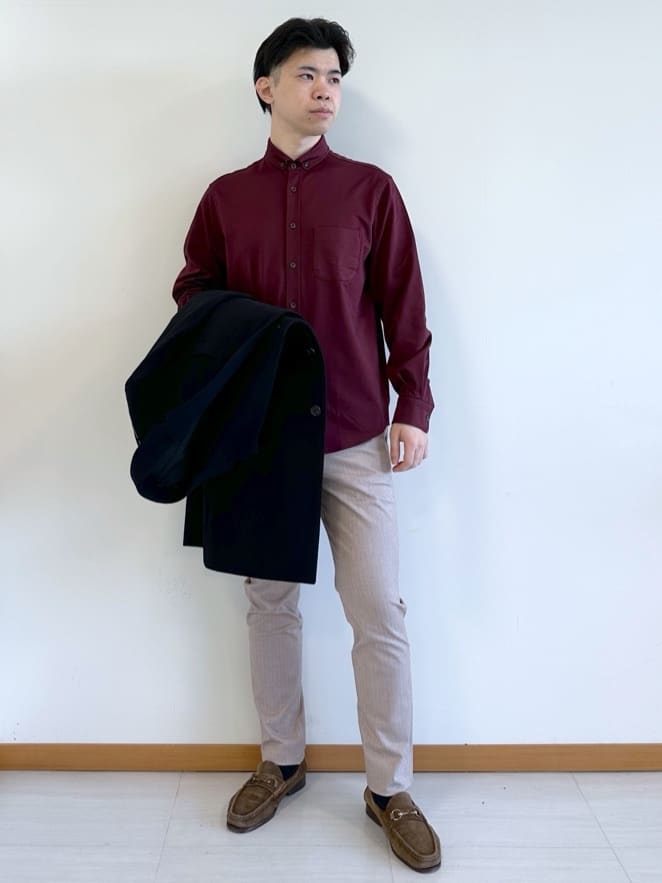イッシーさんの「TAKEO KIKUCHI｜ウールカシミヤブレンド チェスターコート」を使ったコーディネート