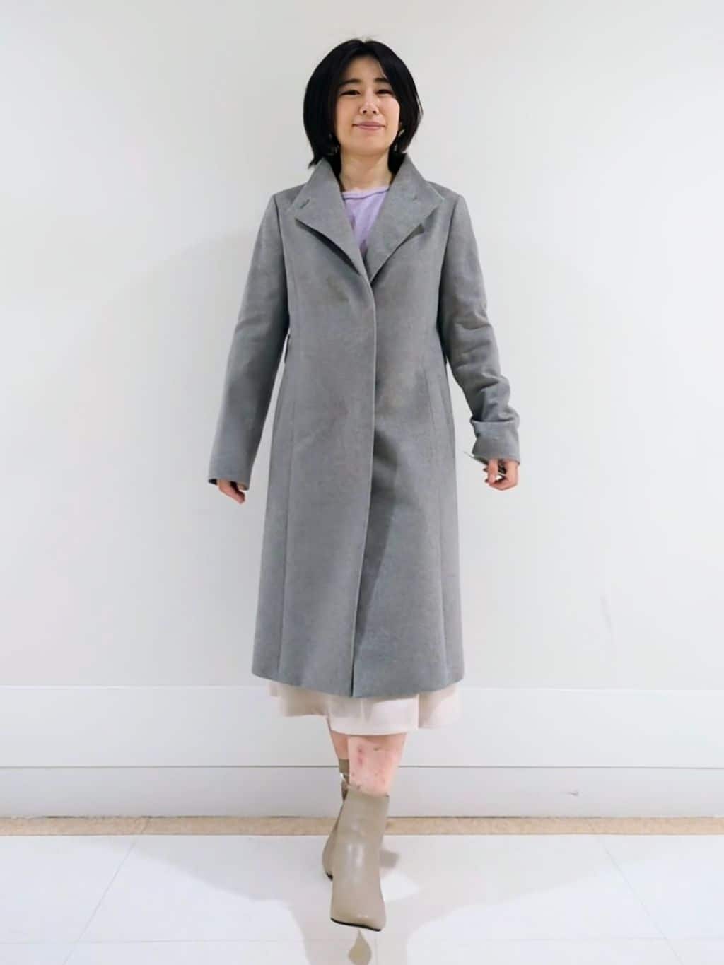 ミズタさんの「UNTITLED｜【日本製／2WAY衿】スタンドカラー ロングコート」を使ったコーディネート