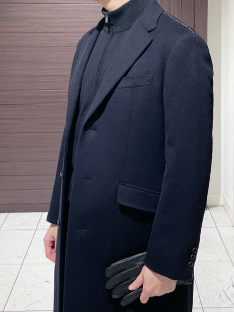 ToyoPさんの「TAKEO KIKUCHI｜ウールカシミヤブレンド チェスターコート」を使ったコーディネート