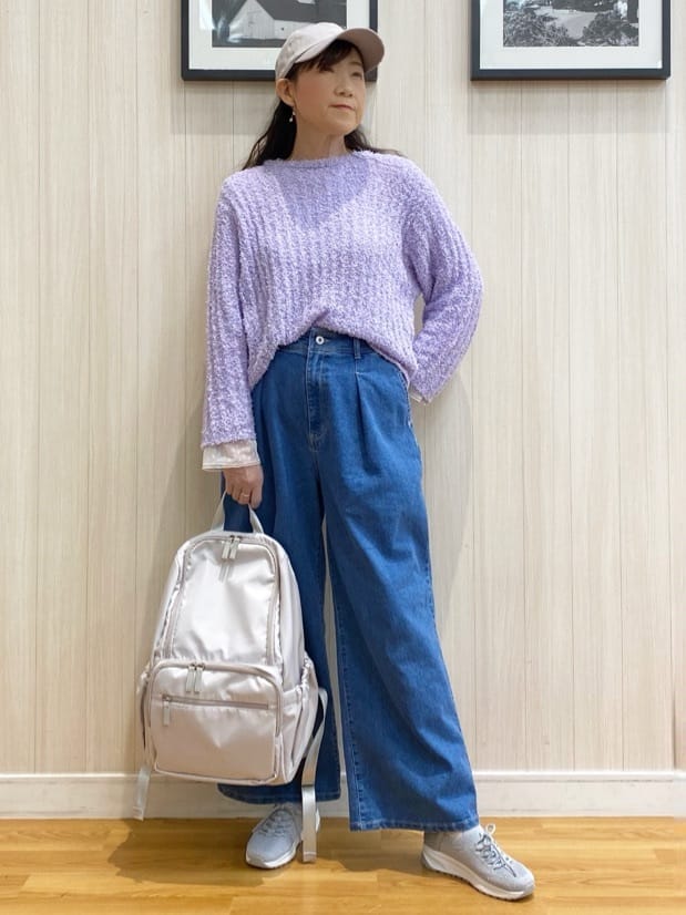 natsuさんの「SHOO･LA･RUE｜◆程よくエアリー テープヤーンニット」を使ったコーディネート