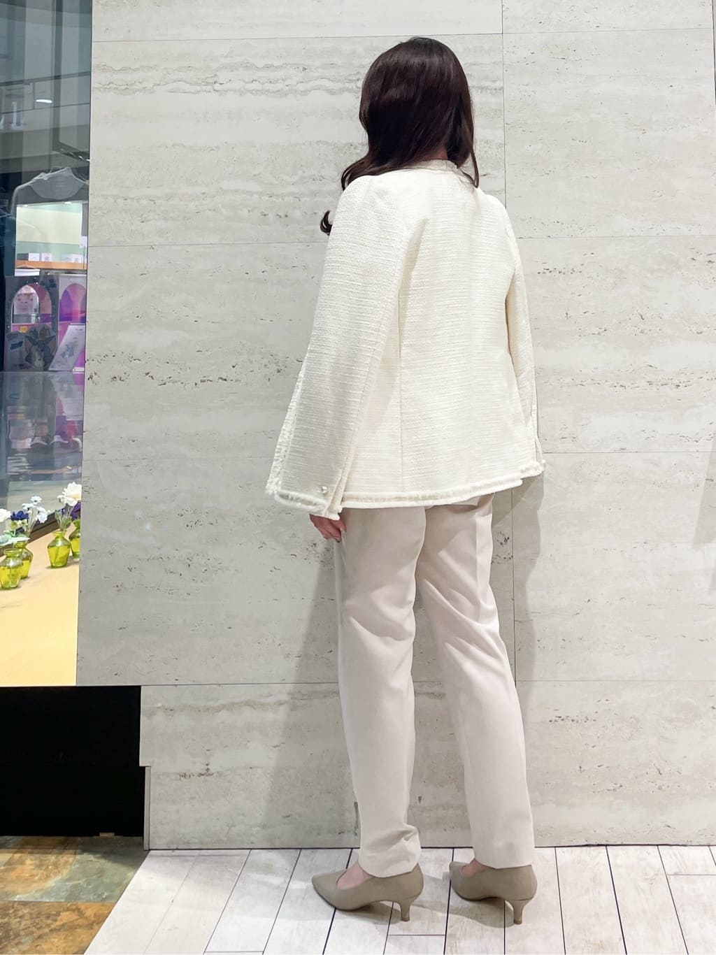 かほさんの「OPAQUE.CLIP｜◆フラワーコサージュ」を使ったコーディネート