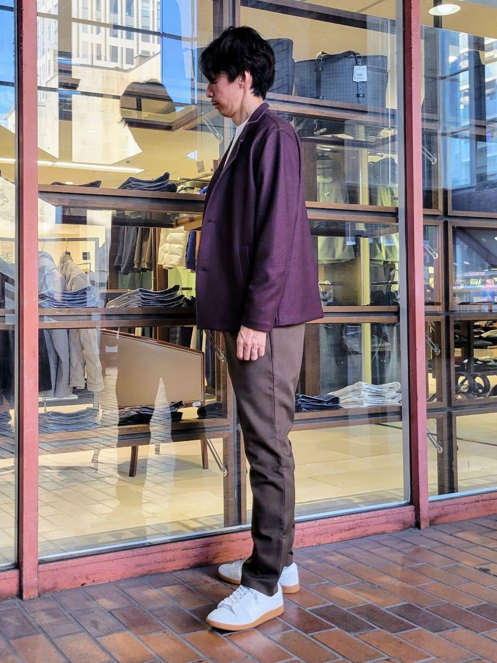 piroyaさんの「TAKEO KIKUCHI｜【DOWN FABRIC】ダウンファブリック スタンドカラーブルゾン」を使ったコーディネート