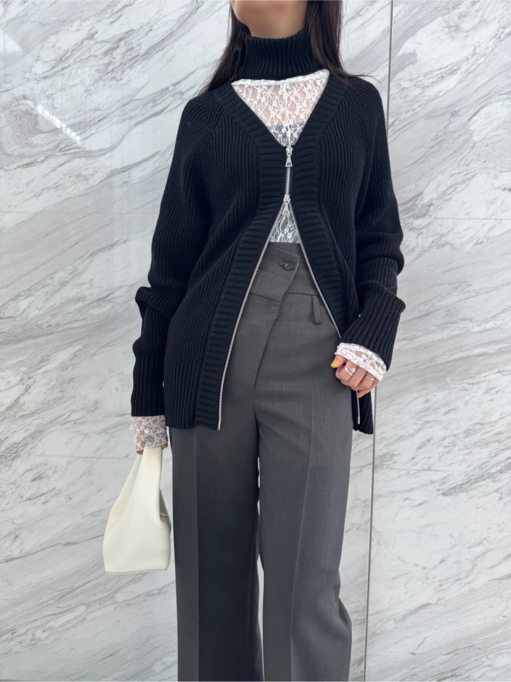 uchi__yamaさんの「CODE A｜shaggy jacket coat」を使ったコーディネート