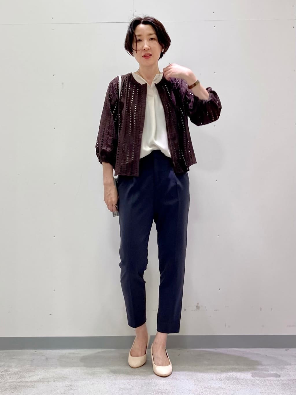 yuriさんの「INDIVI｜【洗える/通勤/UVケア/日本製】ストレッチテーラードジャケット」を使ったコーディネート