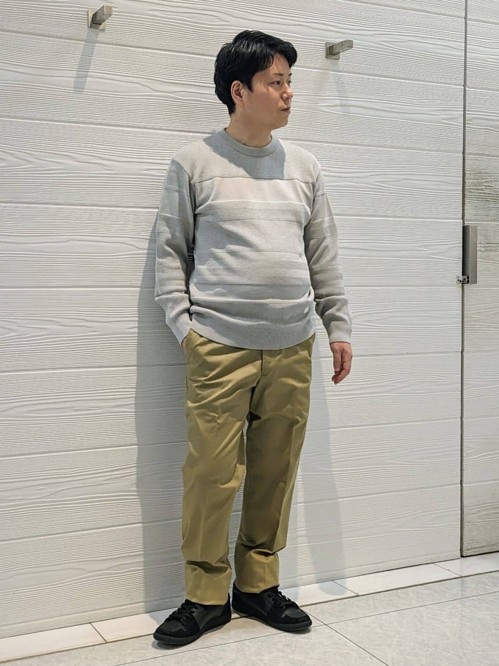 かずさんの「TAKEO KIKUCHI｜【オフィスカジュアル対応】ドレス チノパンツ」を使ったコーディネート