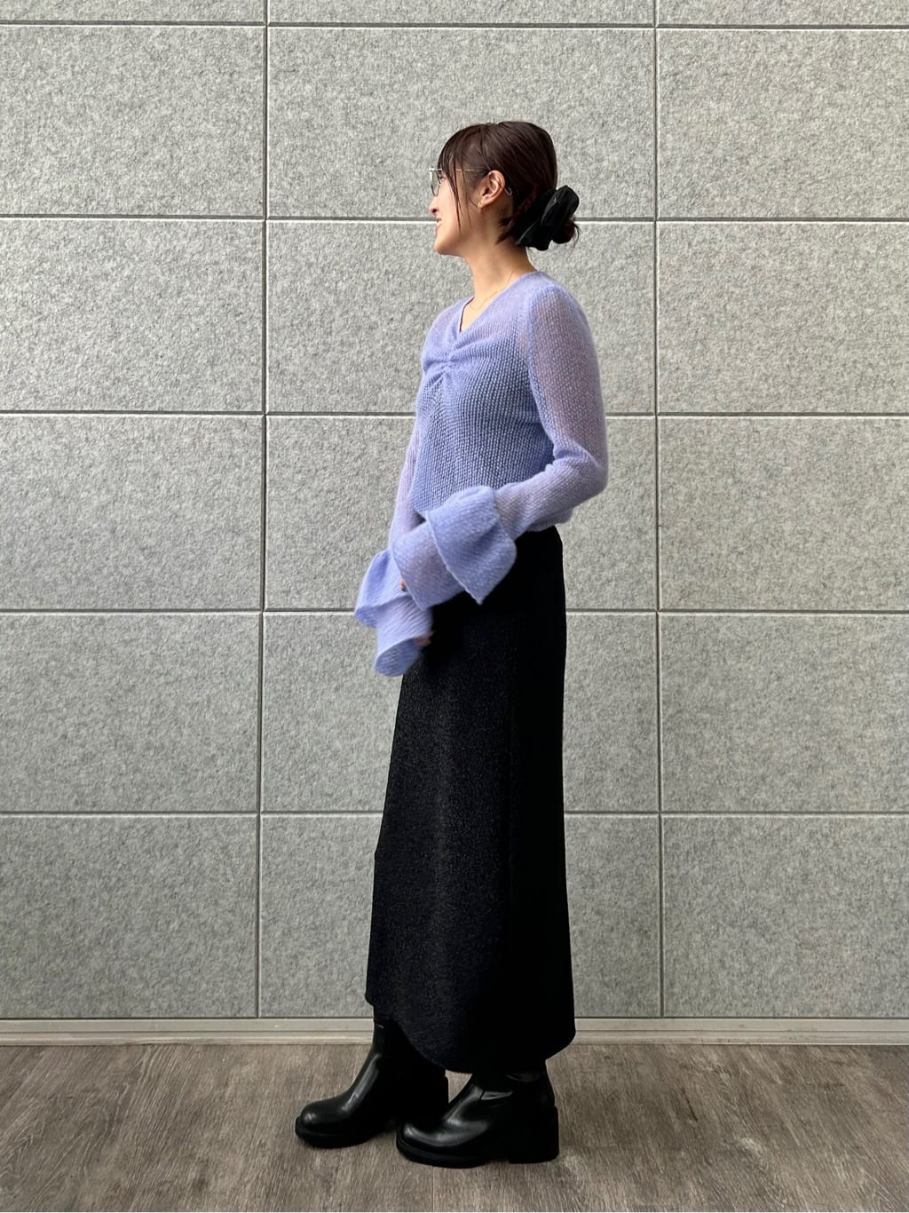 harunaさんの「CODE A｜lame skirt」を使ったコーディネート