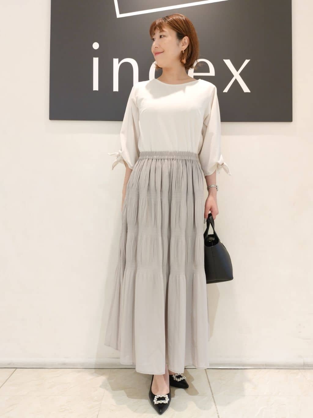 n.さんの「index｜前後2way レースタンクトップ【洗濯機洗い可】」を使ったコーディネート