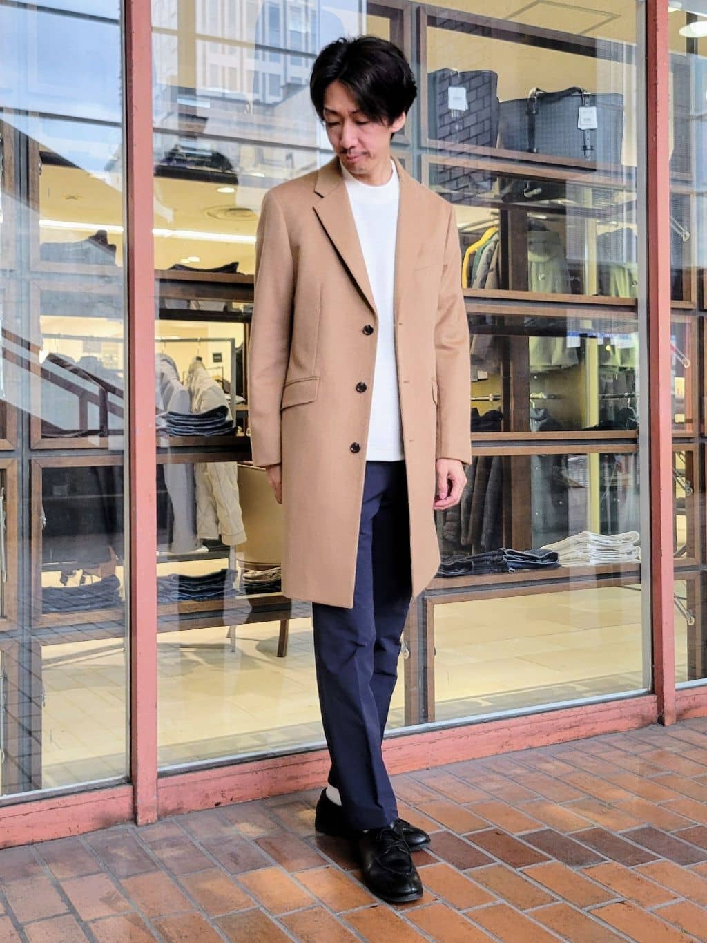 piroyaさんの「TAKEO KIKUCHI｜ウールカシミヤブレンド チェスターコート」を使ったコーディネート