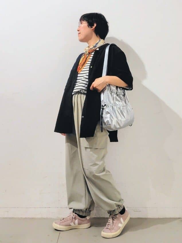 kodamaさんの「THE SHOP TK｜◆ダブルポケット5分袖シャツ【体型カバー/洗濯機OK】」を使ったコーディネート