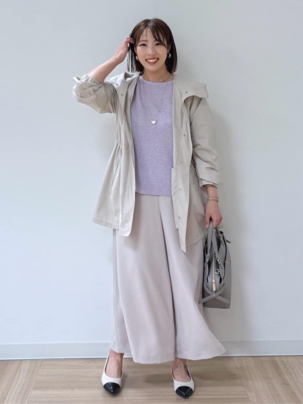 amiさんの「Reflect｜◆【夏SALE】クルーネックミックスカラーニット」を使ったコーディネート