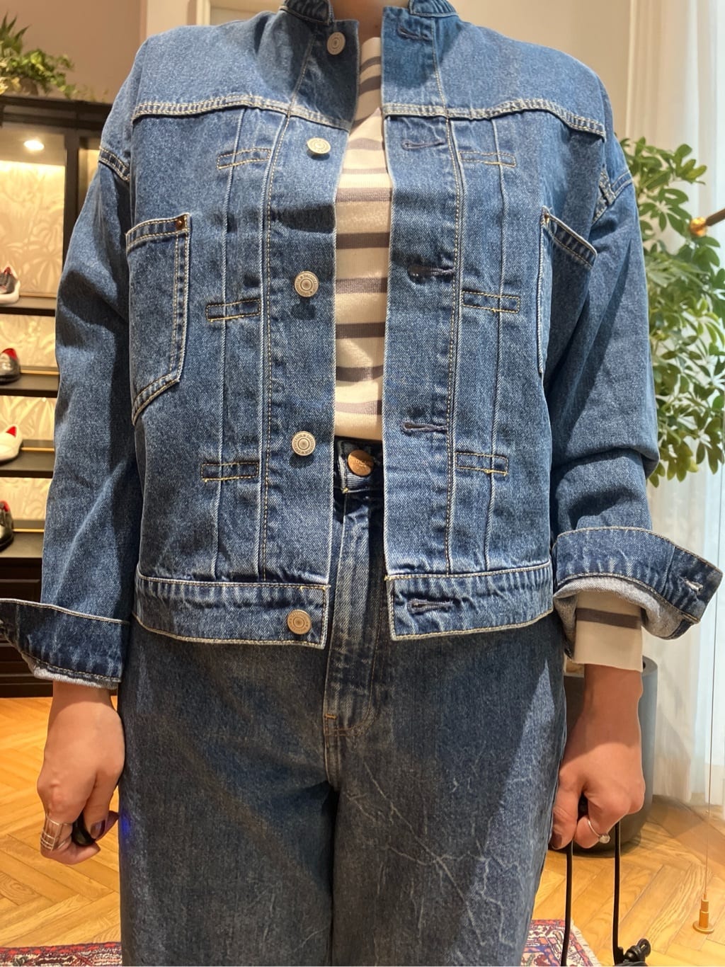 konominさんの「DRESSTERIOR｜スパンコール2WAY巾着バッグ」を使ったコーディネート