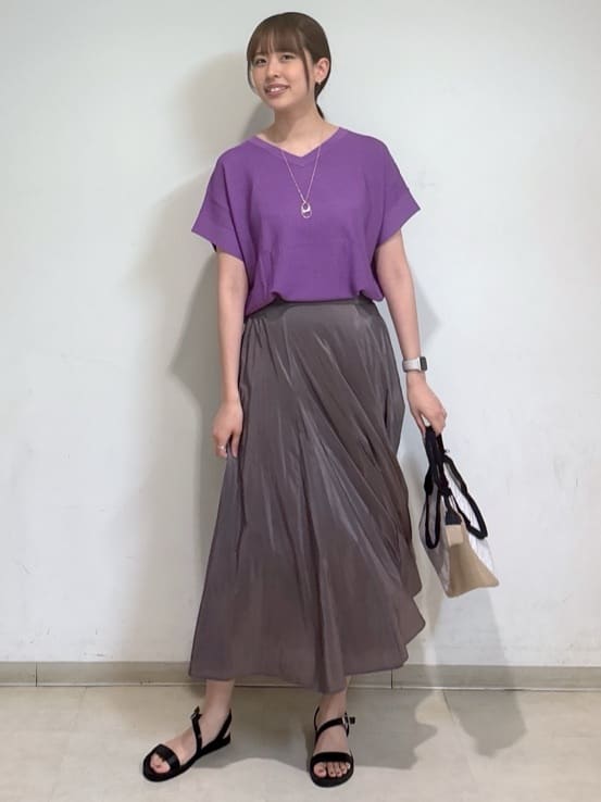 yukaさんの「UNTITLED｜ライトダブルリングネックレス」を使ったコーディネート
